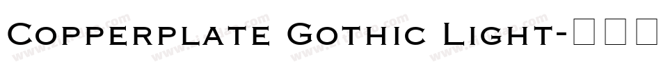 Copperplate Gothic Light字体转换